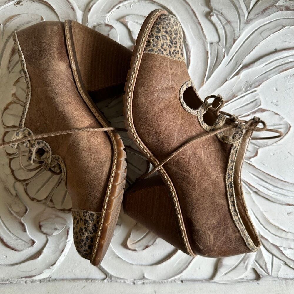 Schuler & Sons Leopard Print Ankle Anthropologie Artisan size 10.5 - Picture 8 of 10